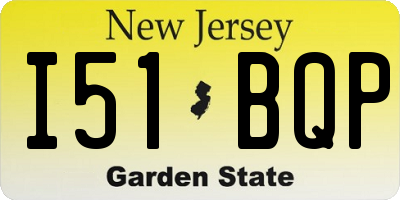 NJ license plate I51BQP