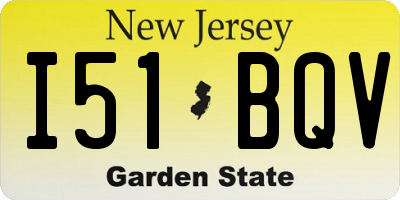 NJ license plate I51BQV