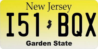 NJ license plate I51BQX