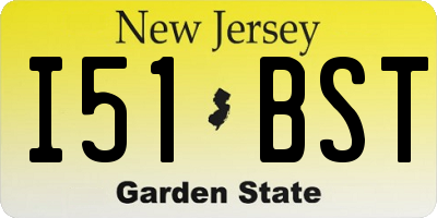 NJ license plate I51BST
