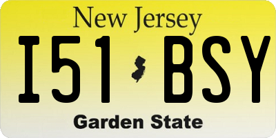 NJ license plate I51BSY