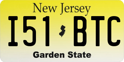 NJ license plate I51BTC