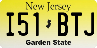 NJ license plate I51BTJ