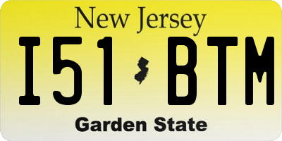 NJ license plate I51BTM