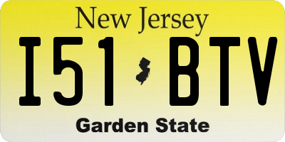 NJ license plate I51BTV