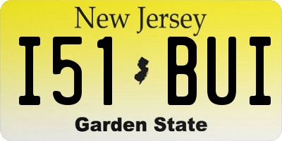 NJ license plate I51BUI