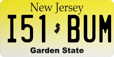 NJ license plate I51BUM