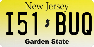 NJ license plate I51BUQ