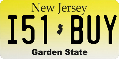 NJ license plate I51BUY