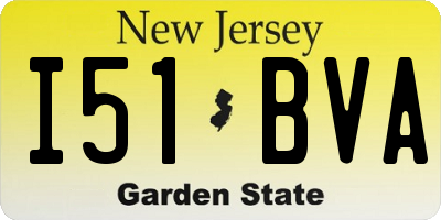 NJ license plate I51BVA