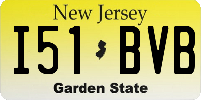 NJ license plate I51BVB
