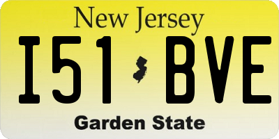 NJ license plate I51BVE