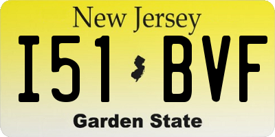 NJ license plate I51BVF