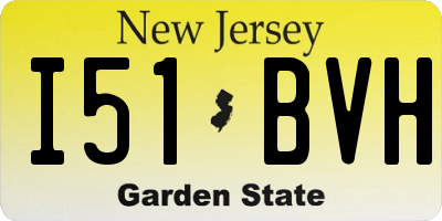 NJ license plate I51BVH