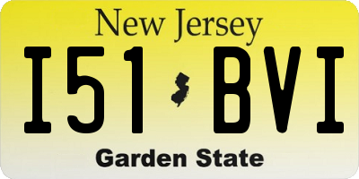 NJ license plate I51BVI