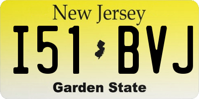 NJ license plate I51BVJ