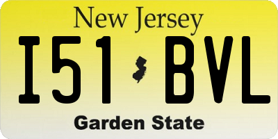 NJ license plate I51BVL