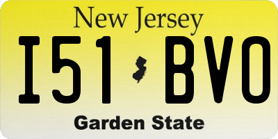 NJ license plate I51BVO
