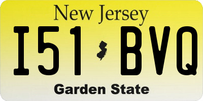 NJ license plate I51BVQ