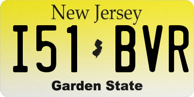 NJ license plate I51BVR