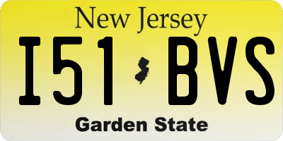 NJ license plate I51BVS