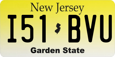 NJ license plate I51BVU