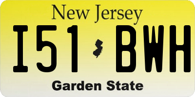 NJ license plate I51BWH