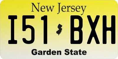 NJ license plate I51BXH