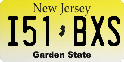 NJ license plate I51BXS