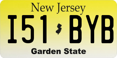 NJ license plate I51BYB