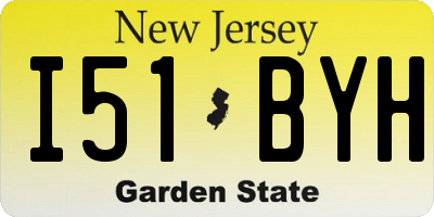NJ license plate I51BYH