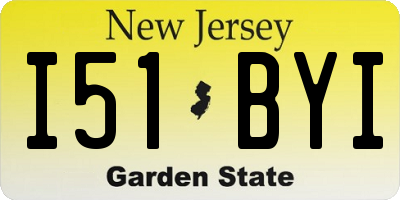 NJ license plate I51BYI