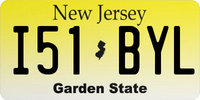NJ license plate I51BYL