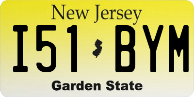 NJ license plate I51BYM