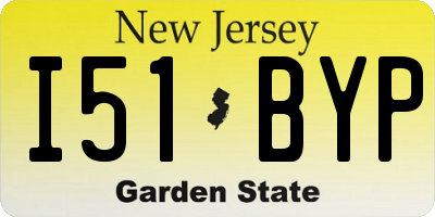 NJ license plate I51BYP