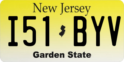 NJ license plate I51BYV