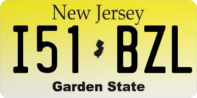 NJ license plate I51BZL