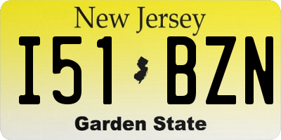 NJ license plate I51BZN