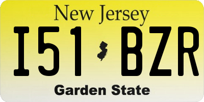NJ license plate I51BZR