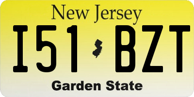 NJ license plate I51BZT