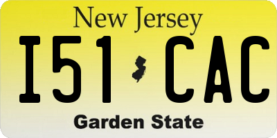 NJ license plate I51CAC