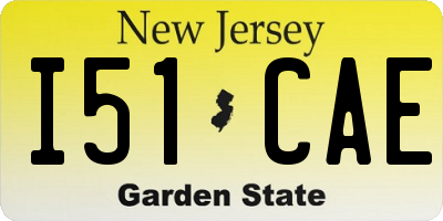 NJ license plate I51CAE