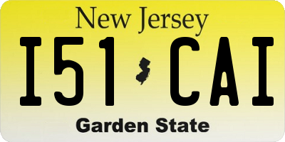NJ license plate I51CAI