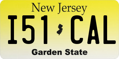 NJ license plate I51CAL