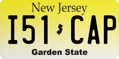 NJ license plate I51CAP