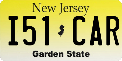 NJ license plate I51CAR