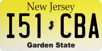 NJ license plate I51CBA