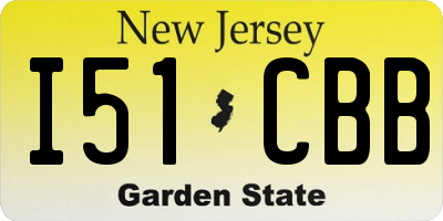 NJ license plate I51CBB