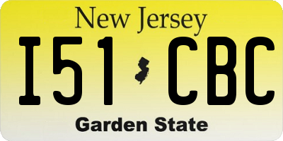NJ license plate I51CBC