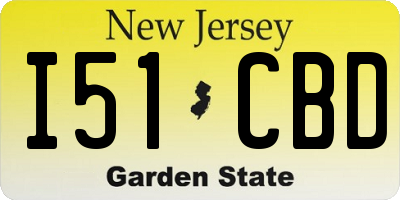 NJ license plate I51CBD